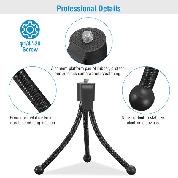 Mini Projector Camera Tripod Stand Flexible Tripod Heavy Duty Camera Tabletop Mount