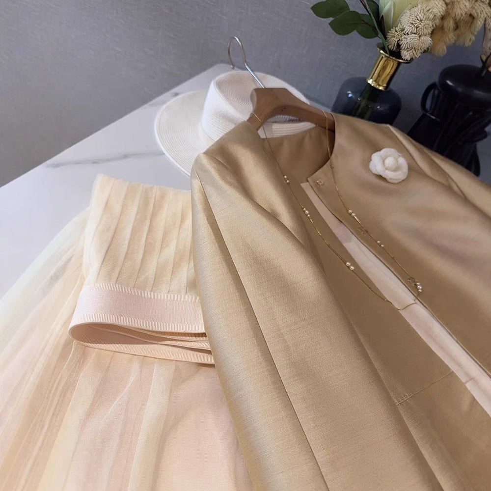 Veste courte en soie à manches longues pour femmes
