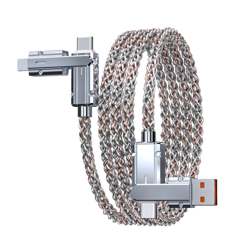 Star Sky Magnifique Streamer couleur charge rapide 4-en-un câble de charge lumineuse
