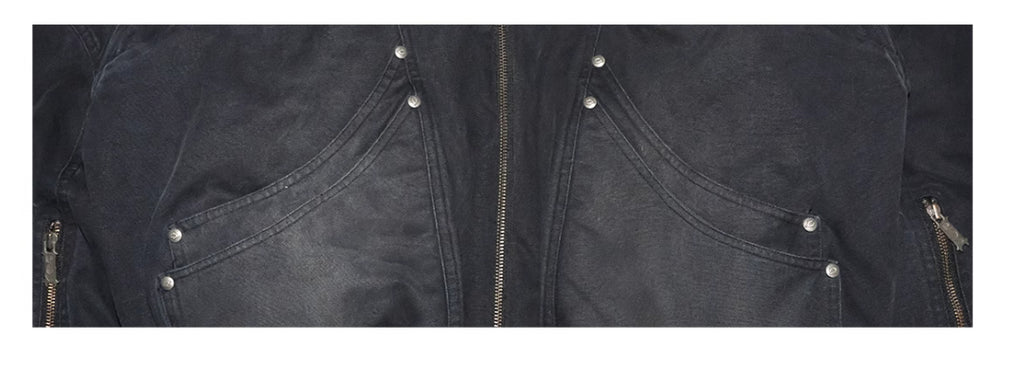 Collier de fourrure Toile lavée Split Mountain Carving Veste