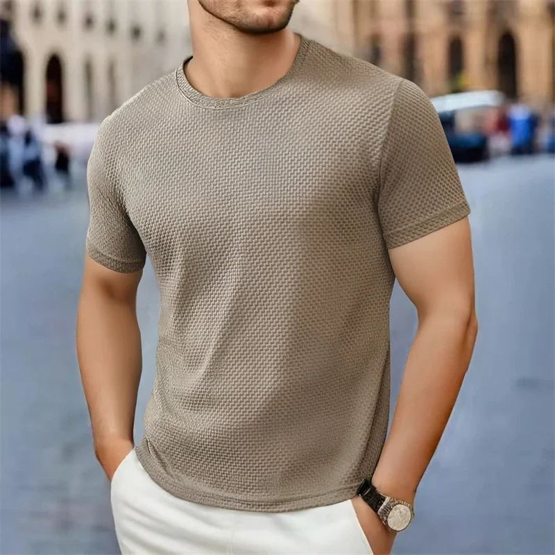 T-shirt à manches courtes casual homme Fleur de os