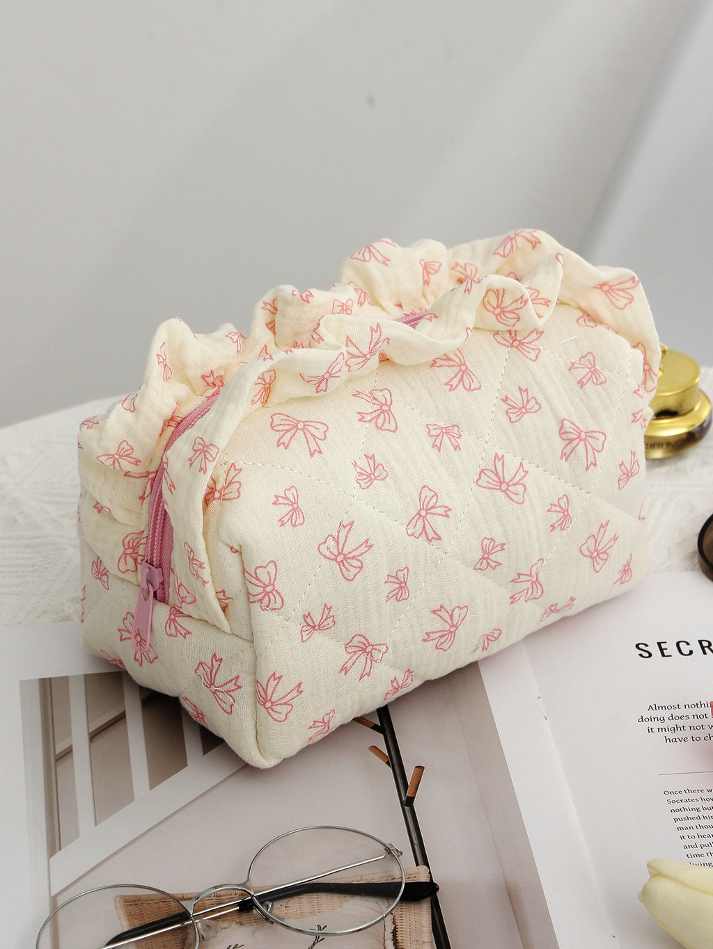 Sac de maquillage en dentelle pour filles de style coréen