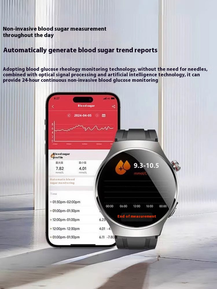 Montre de glycémie non invasive ECG Blood Pressure Heart Rate Smart Bracelet