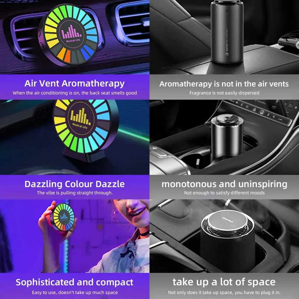 Led Music Sound Control Light Rhythm Lampe RGB Car Ambient Light Adjustabl Automotiv