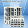 1-2000 Étiquette numérique Numéro de série Sticker Matte Silver Adhesive Label
