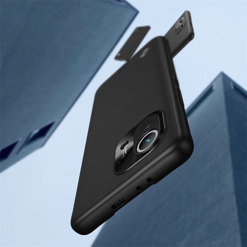 Étui en cuir uni en alliage pour Xiaomi 11