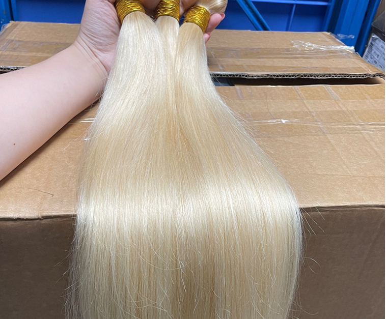 Rideaux de cheveux Bone Straight Fake Gold