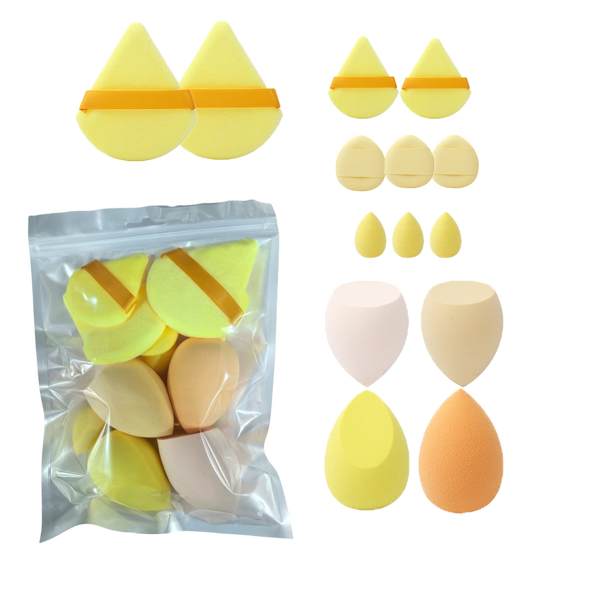 Ensemble d'oeufs de maquillage à éponge ultra-soft 14 pièces