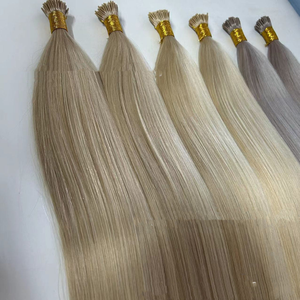 Extension des cheveux blancs Tresse droite haute portée
