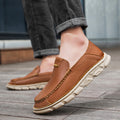 Casual leather shoes with a flexible sole