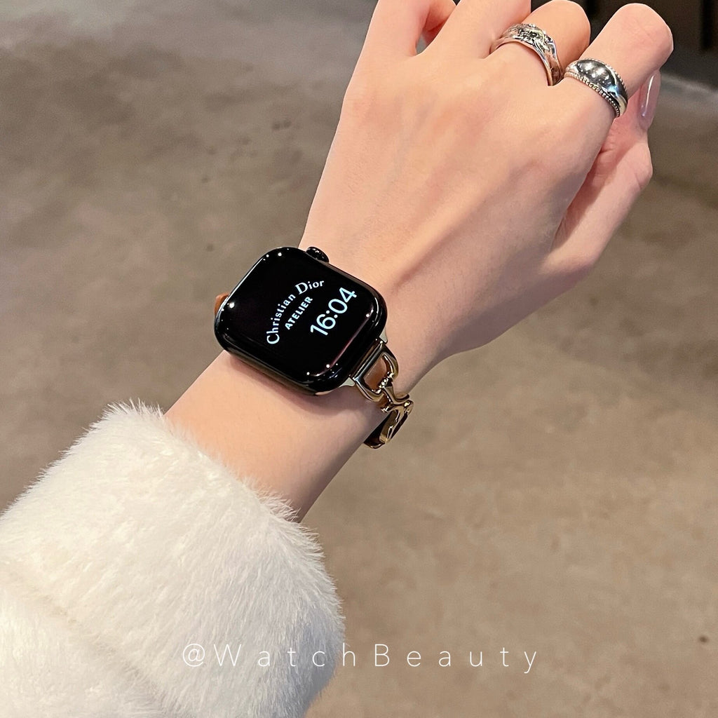 Bracelet de montre en cuir en forme de crocodile