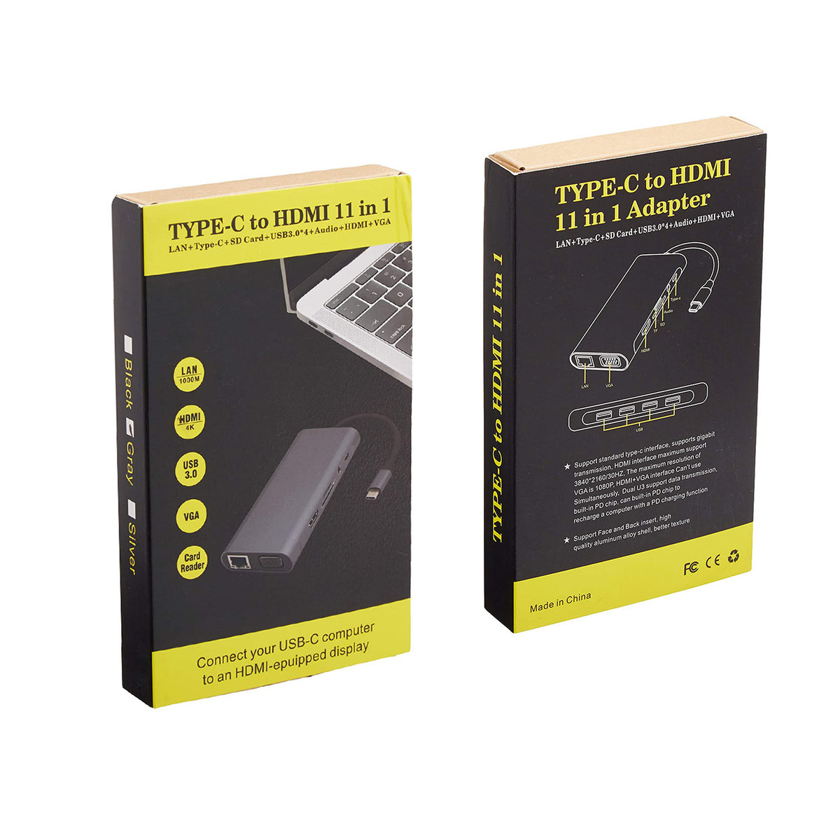 Type-c Station d'accueil 11-en-un avec la carte réseau Hdmi convertisseur tout-en-un