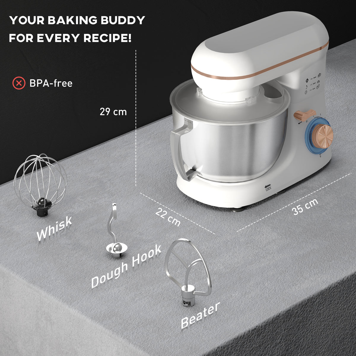 Mélangeur de support de cuisine 1300W