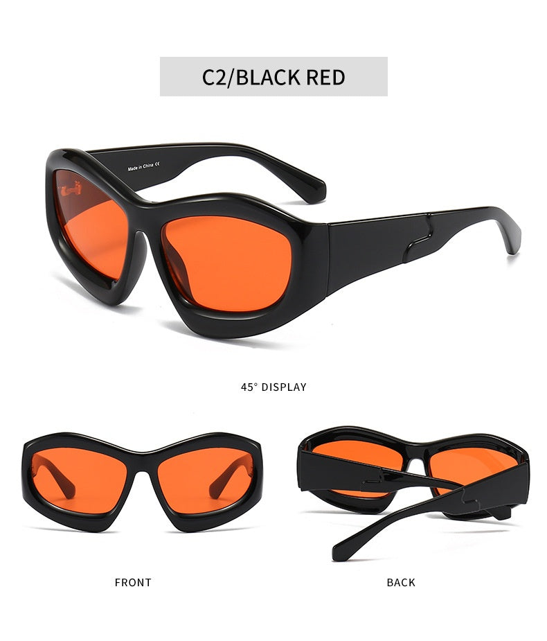 Hommes et femmes Riding Outdoor Personnalité Forme concave Lunettes de soleil