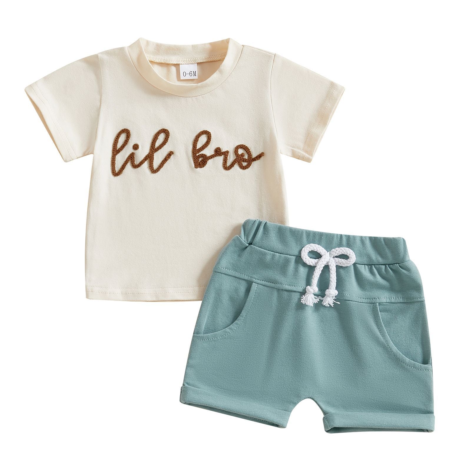 Ensemble de shorts à manches courtes imprimé occasionnel pour enfants