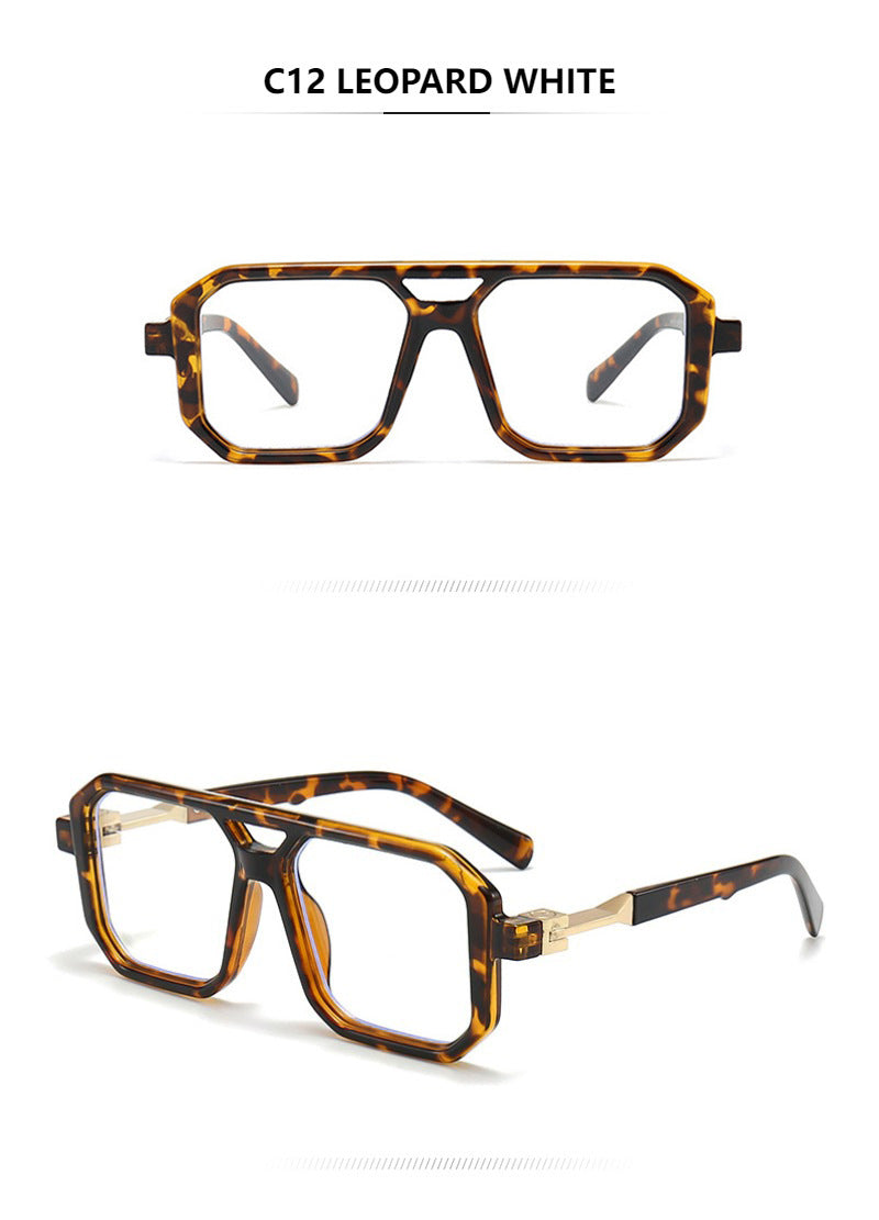 Retro Double Beam Pilot Catwalk Légères Lunettes de soleil de luxe Ins