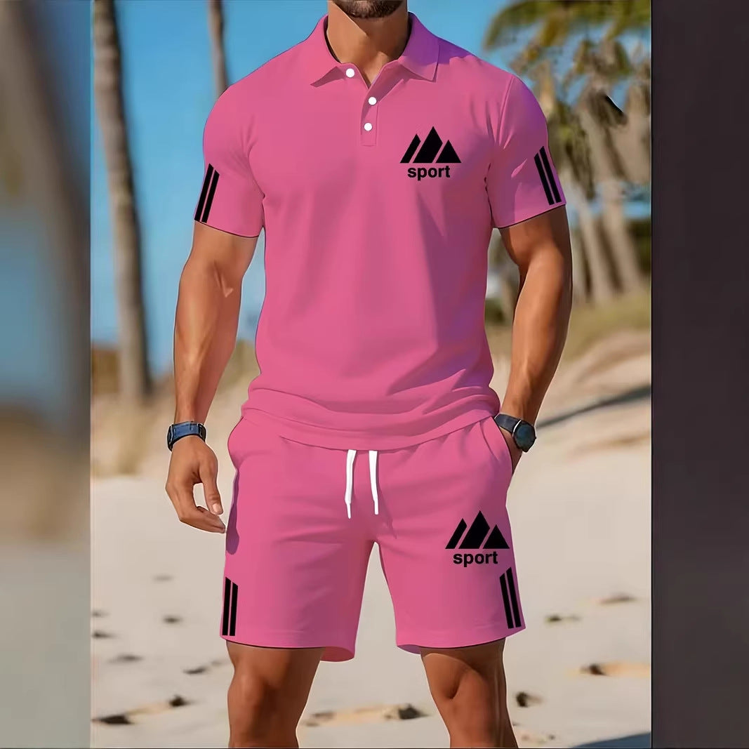 Hommes Summer Golf Polo Casual Set