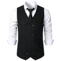 Veste retro casual double seins rayé