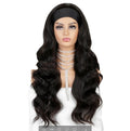 European and American Style Wig Headgear Black Headband Rose