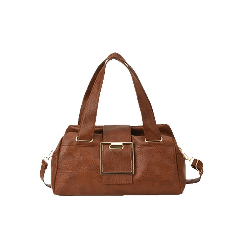 Sac à main retro en cuir souple avec un simple