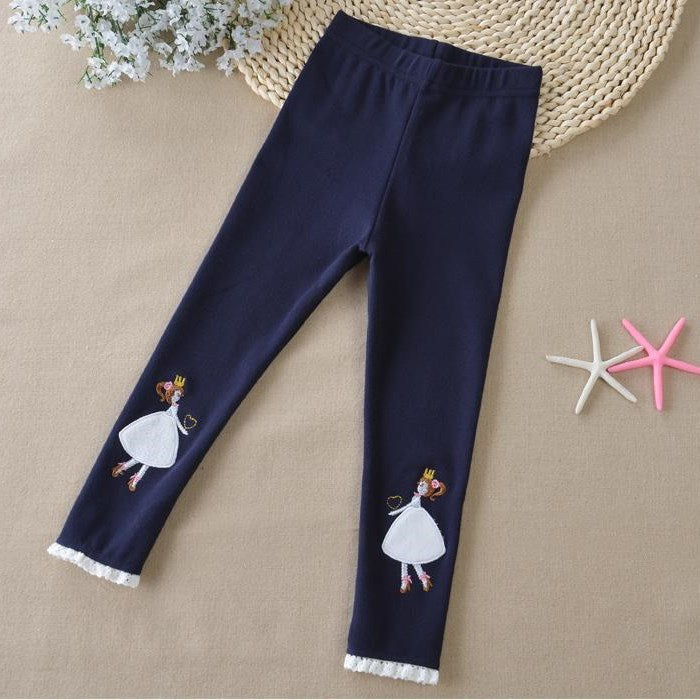 Pantalons de coton moyen et grand pour filles