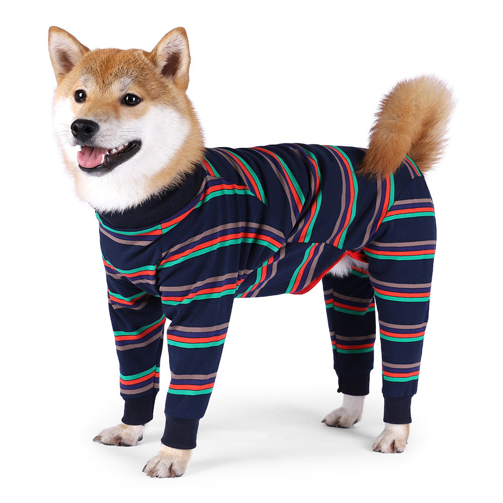 Pyjama de chien entièrement encerclée Élastique à quatre pattes