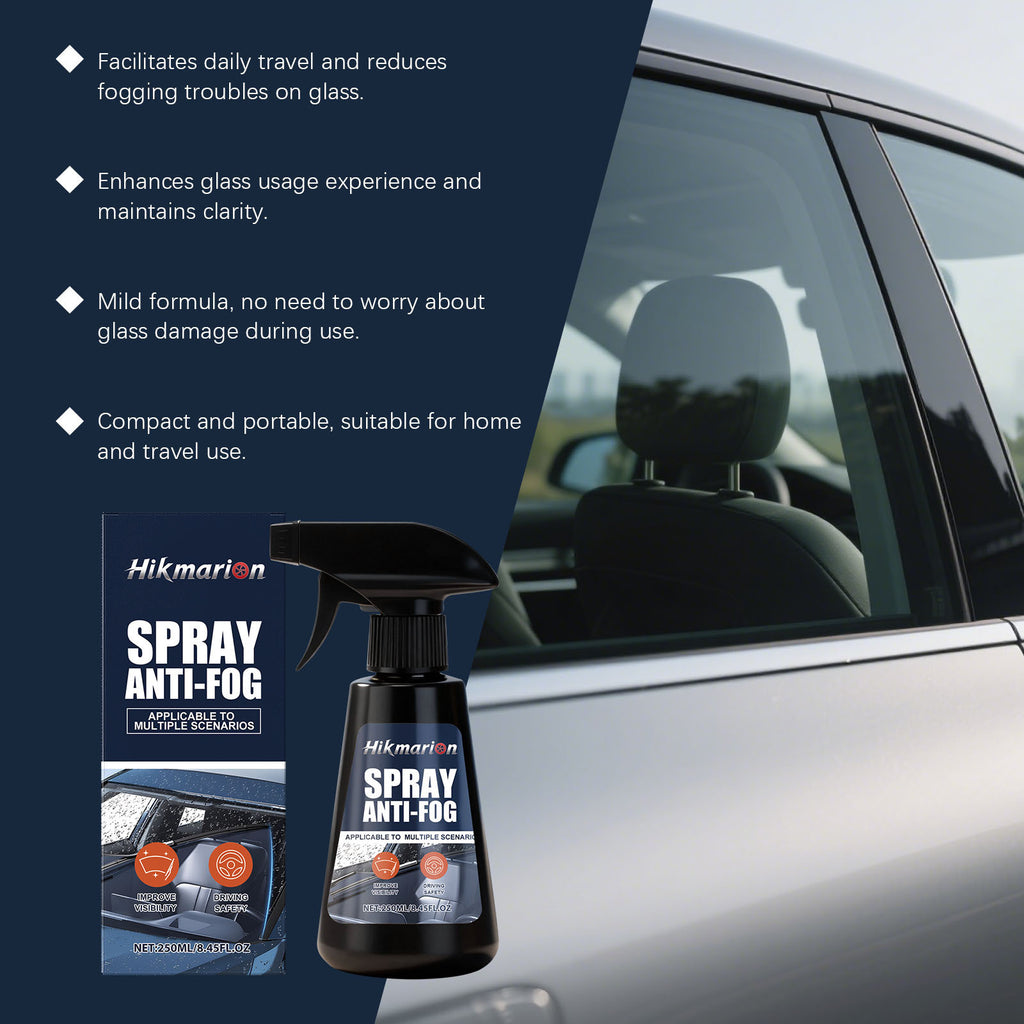 Vaporisateur anti-buée de voiture Hikmarion efface efficacement le brouillard et élimine l'eau des fenêtres de voiture