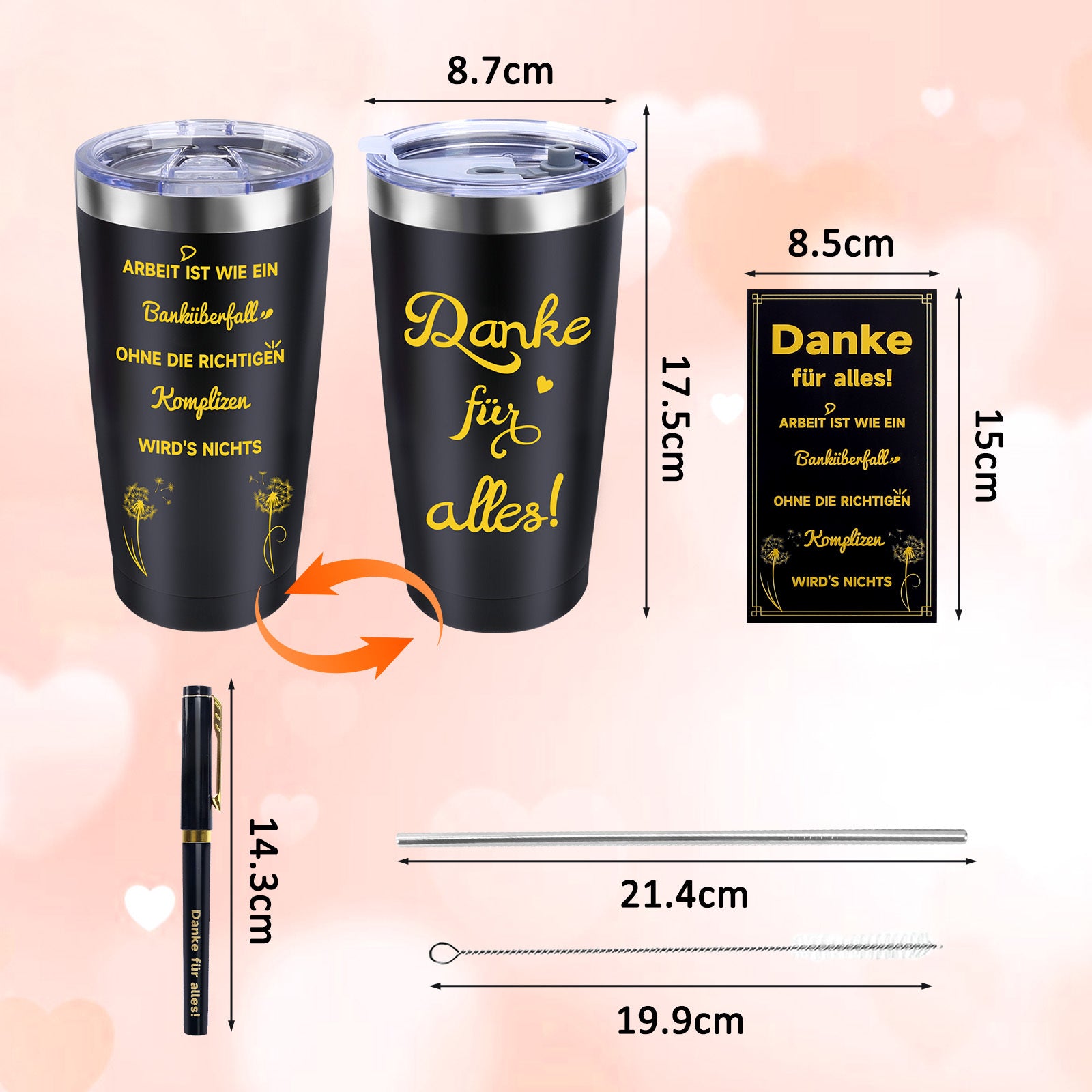 ?Merci pour tout. Ensemble de tasses thermales - Ensemble de cadeaux complet avec tasse