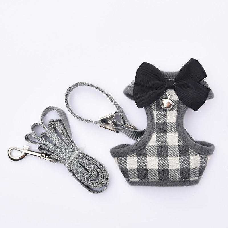 Leash de style vestois pour les chats et les chiens à pied