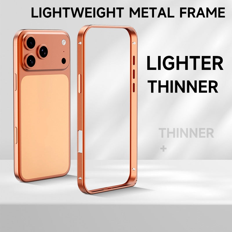 Étui de téléphone à cadre en alliage d'aluminium à Texture en métal ultra fin