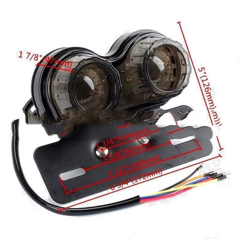 Feu de queue LED modifié de moto