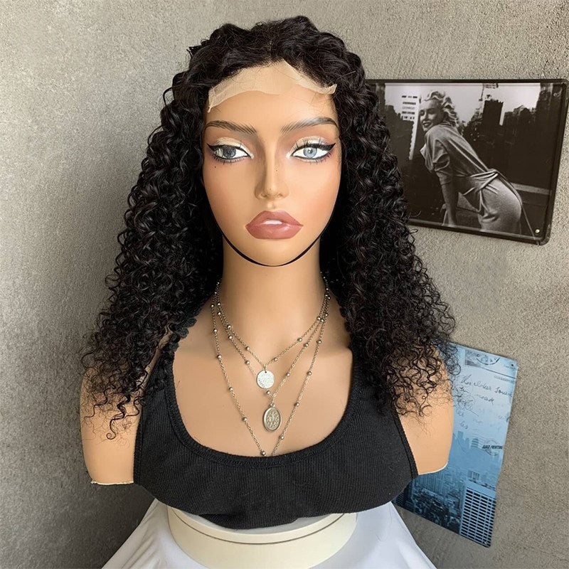 African 4X4 Kinky Curly Blend Perruques de dentelle