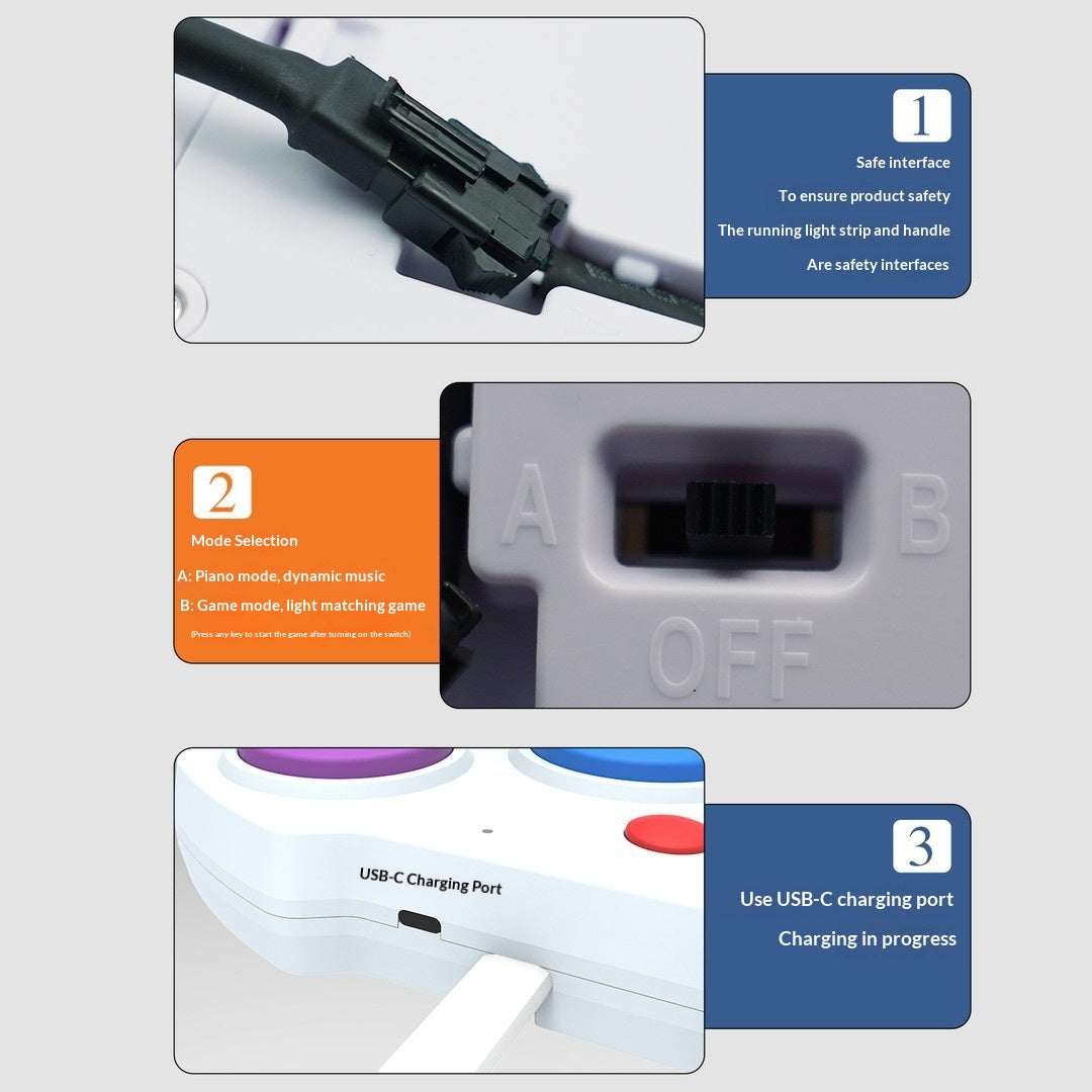 Educational game controller with dynamic melodies for children