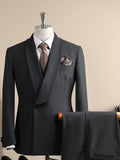 Hommes Taupe Châle Lapel Un bouton 2 pièces costume Blazer & Pantalon Set