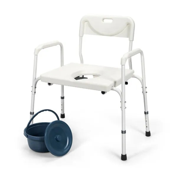 Chaise Commode 3-en-1 (34" x 21" x 35,5"-39" )Seau amovible