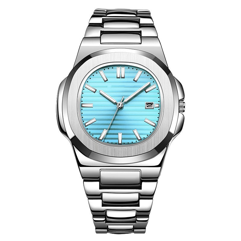 Mode Ceinture en acier Calendrier Lumineux Montres Hommes