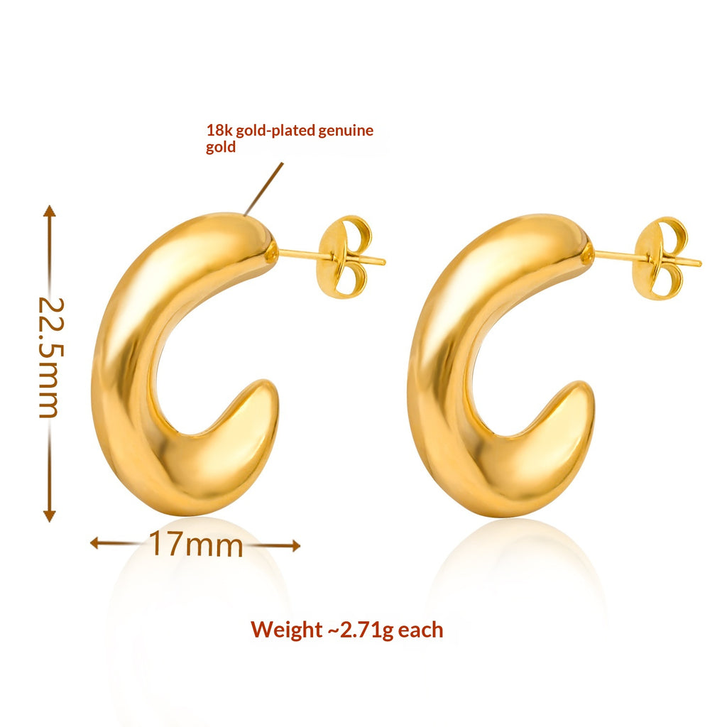 Boucles d'oreilles Zircon en acier de titane pour femmes