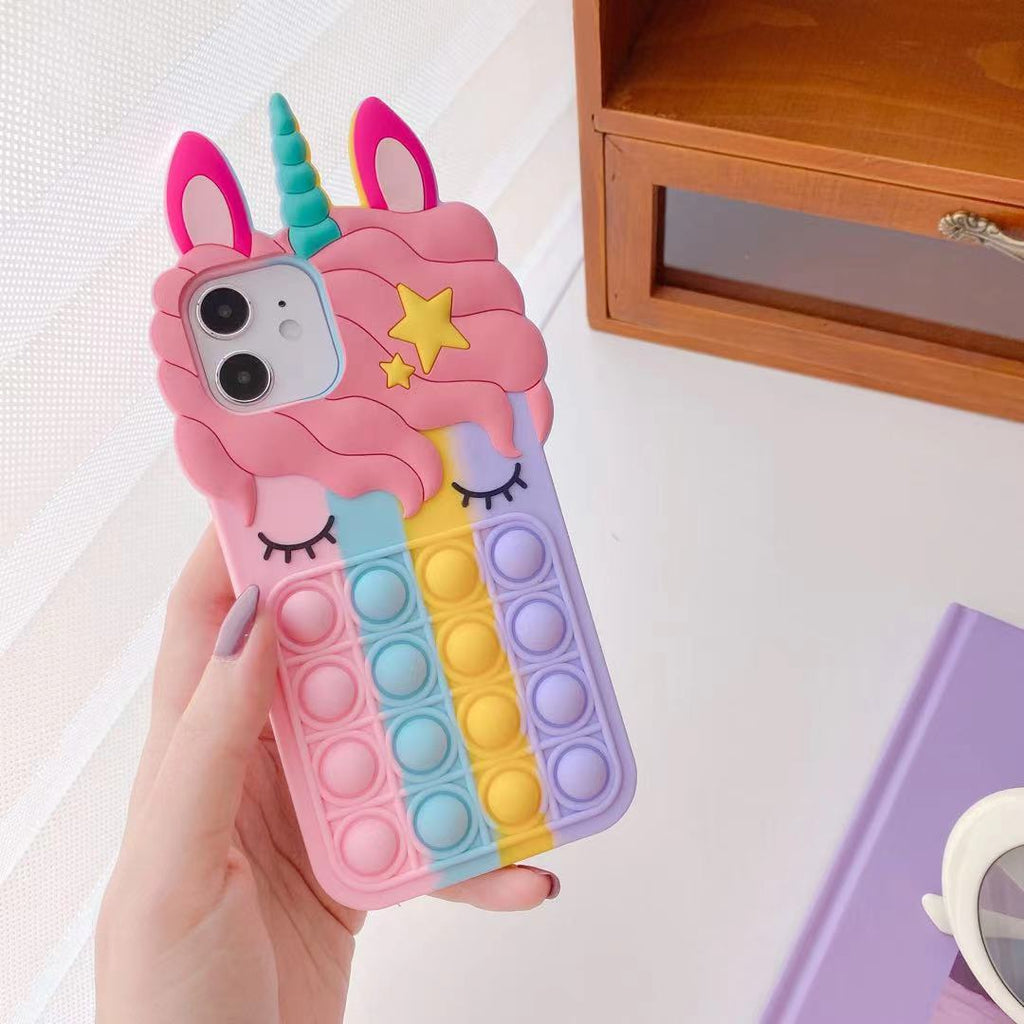 Caricature Bubble Cils Animal Multi-modèle Silicone Coque Téléphone