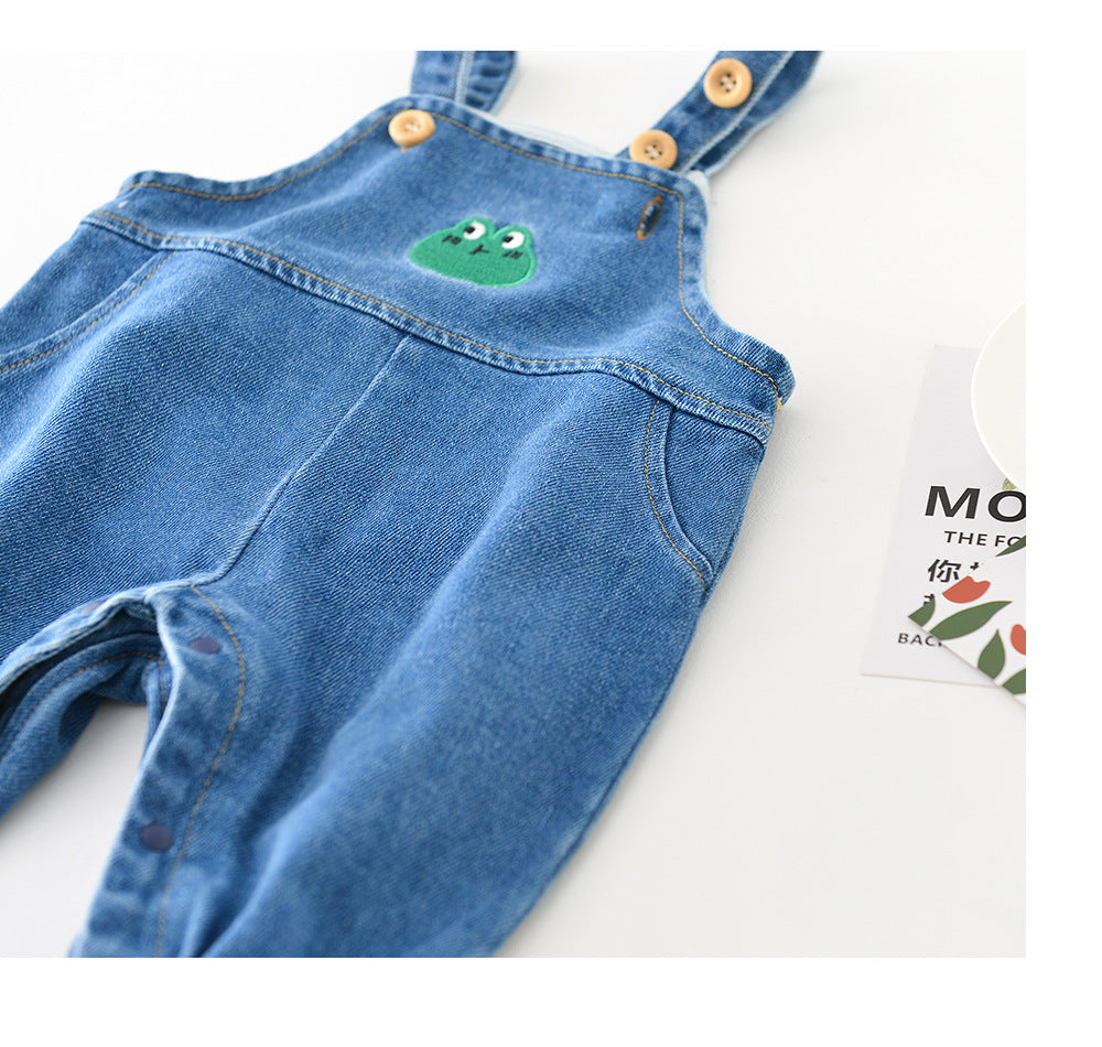 Pantalons à dos en denim simple mode pour garçons
