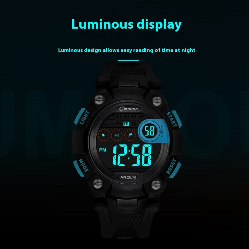Waterproof Anti-fall Multifonctionnel Sports Student Electronic Watch