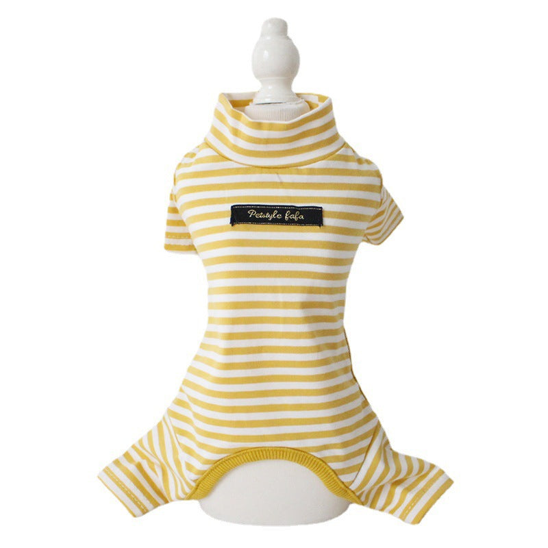 Leggings pour animaux de compagnie rayés en coton de huit couleurs
