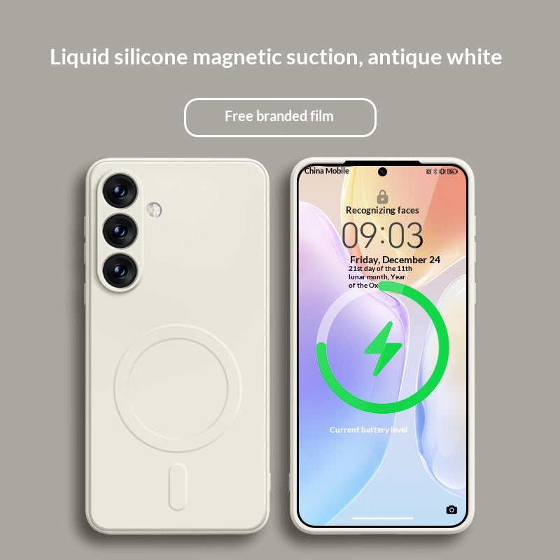 Boîtier de protection pour téléphones intelligents en silicone liquide magnétique