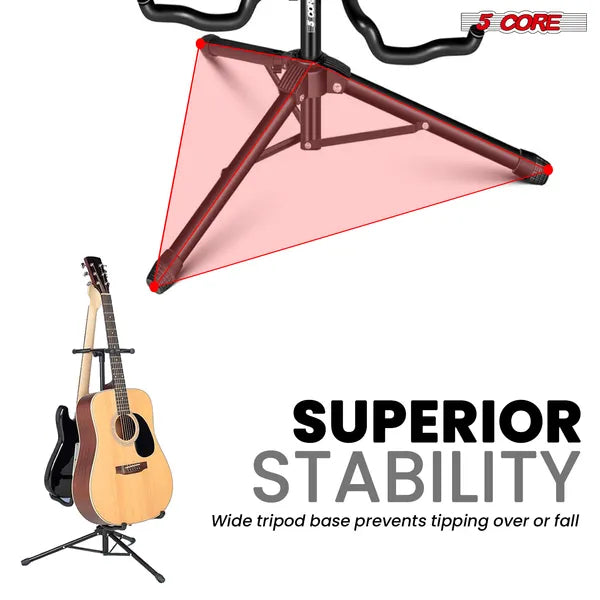 Support universel pour 5 guitares réglables Support universel
