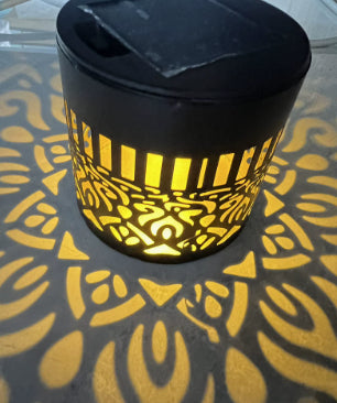 Mandala Wrought-fer Lampe murale solaire étanche pour les paysages de cour