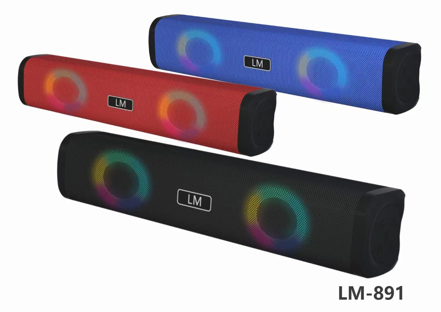 Haut-parleur privé Bluetooth sans fil Long Sound Heater USB Card TWS Couplet Color Light