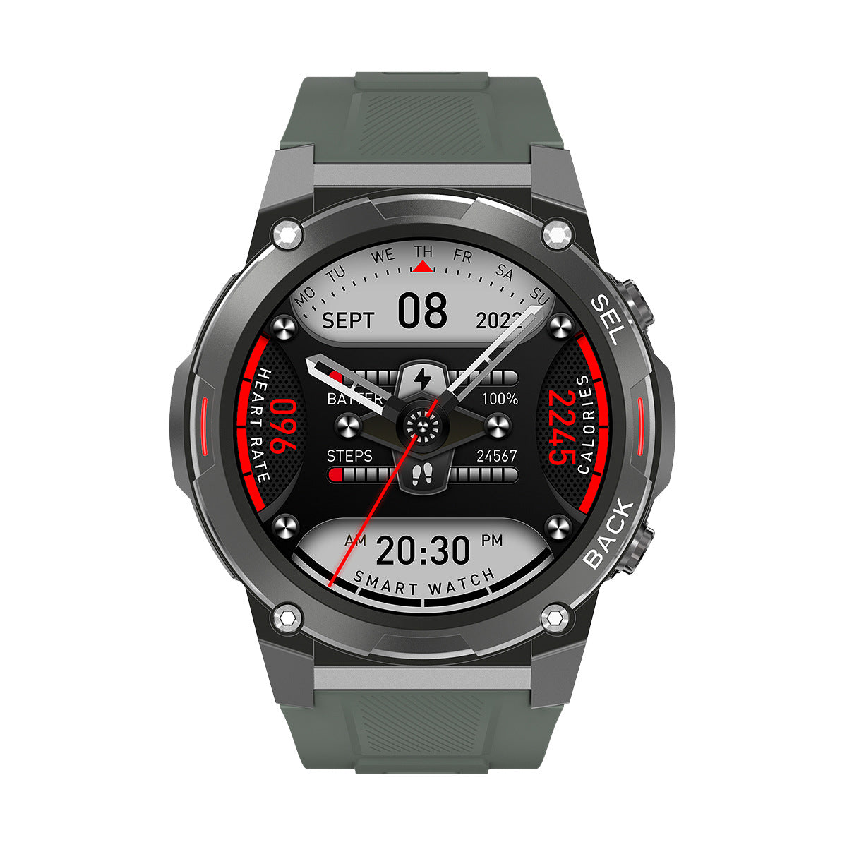 Anti-chute 143 pouces écran IP68 étanche NFC Smart Watch