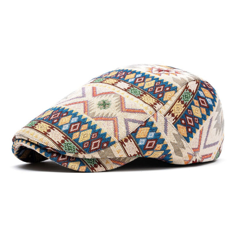 Style ethnique Chapeau Jacquard de loisirs Beret