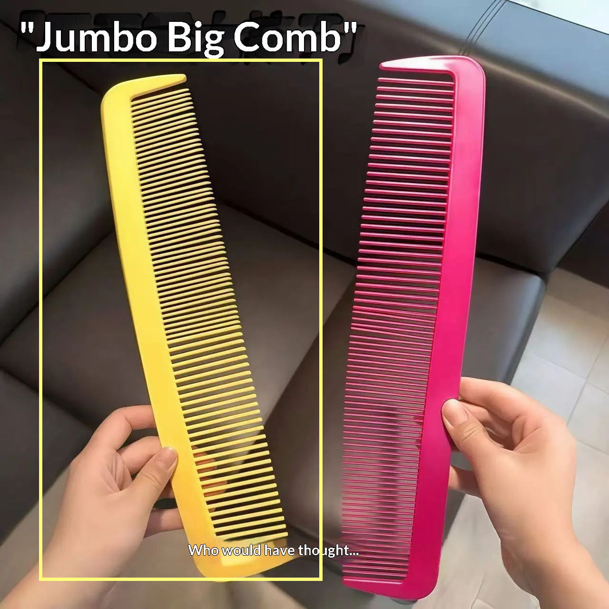 Comb de cheveux de nouveauté surdimensionné - Exagération de performance de scène Prop pour le stress créatif