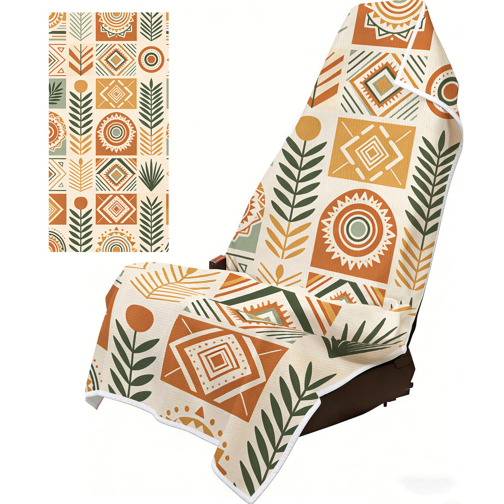 Two-in-one printed car seat cover