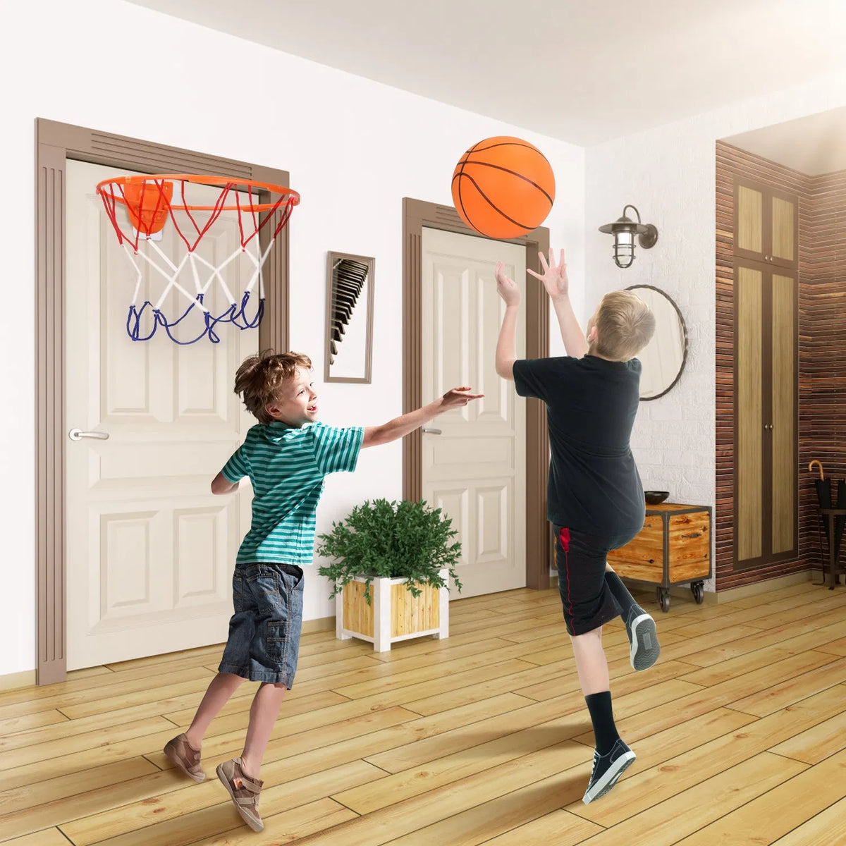 Basketball silencieux avec mousse de rotule Bouncing Basketball silencieux Foa haute densité non revêtue